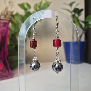 Silver Ornament Holiday Earrings